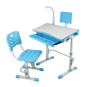 Height Adjustable Desktop Large Storage Children Study Desk Kids Study Table With Storage Drawer Led