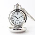 Hello Kitty Accessories Cartoon pocket watch white Hanging Chain Quartz Watches Sweater Necklace Chain Gift for Children