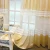 Import High-end Chinese custom semi-blackout gauze curtains, yellow gray red French window sheer curtains from China