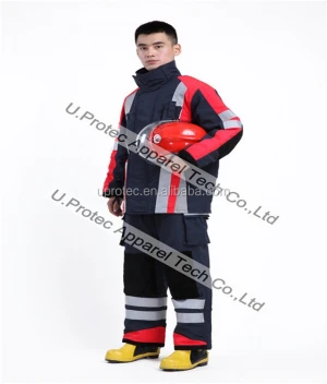 High Performance EN469 NomexIIIA Reflective Structural Firefighting Suit
