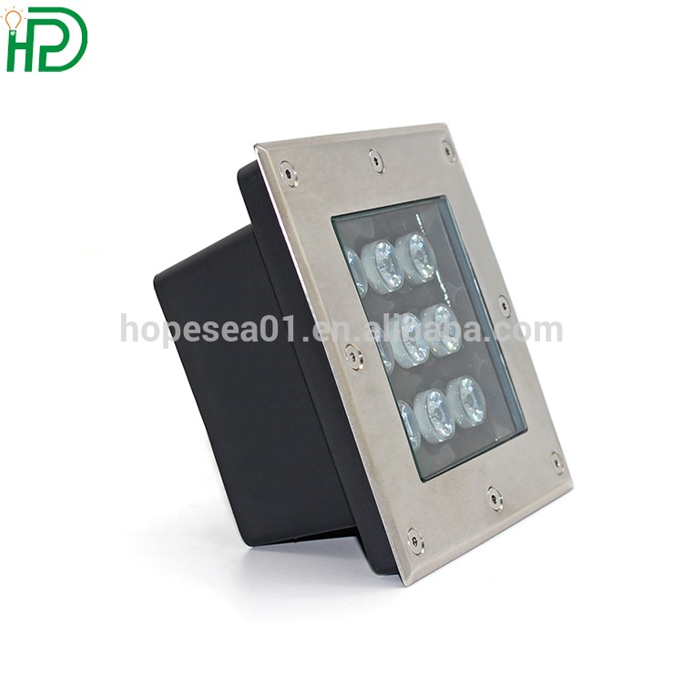 high power outdoor waterproof 9w square led underground lights