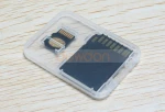 High Quality 2 in 1 Transparent Clear Memory Card Case Holder Box for SD TF Card