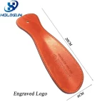 High Quality 8 Inch Luxury Leather Metal Shoe Horn Portable New Design with Stainless Steel Metal Horn Mens Shoe Helper