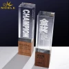 High Quality Custom Crystal Wooden Trophy Award Wood Base Craft