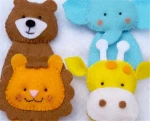 High Quality Factory handmade small monkey felt animal finger puppet