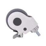 High Quality factory price  3/4/5 inch Thread Stem Medical  Caster With Brake for hospital bed