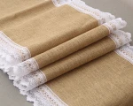 High Quality Lace Rustic Country Wedding Decorations Centrepiece Hessian Burlap Table Runner