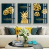 High Quality Luxury Home Decor Oil Painting Seven Wall Arts Grand Gold Leaves Painting On Canvas For Living Room