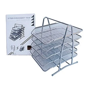 High Quality Office File Trays Holder A4 Document Letter Paper Wire Mesh Storage Organizer Metal File Tray