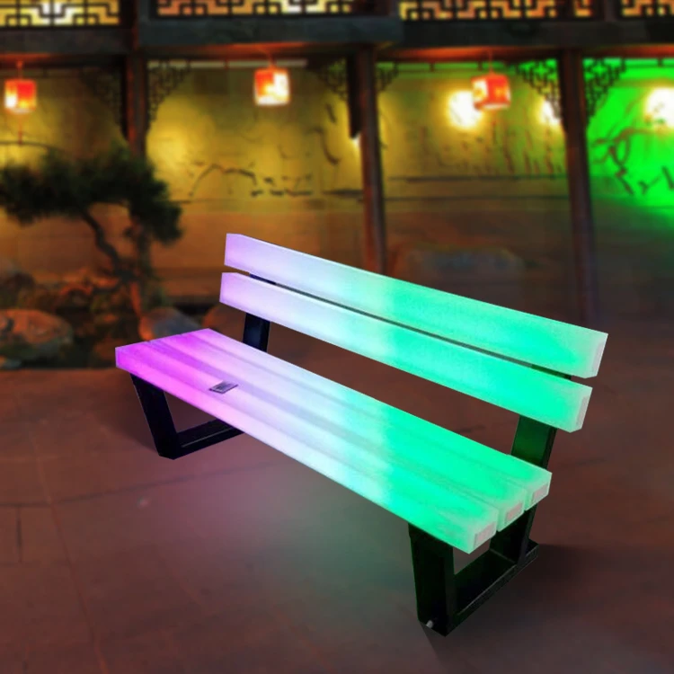 High quality Outdoor garden furniture led light garden table and chair set