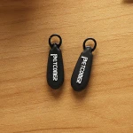 High Quality Rubber Zipper Puller Rubber Silicone 3D EMBOSSED LOGO Zip Puller/slider