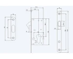 High quality safe special door lock body for door,mortise lock body parts