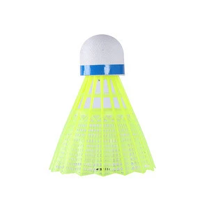 High quality sports training yellow blue brand outdoor nylon badminton shuttlecock