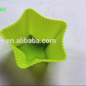 high sale !good quality food grade pentacle shape Silicone Cup Cake mould / Muffin Baking Tray/Mold