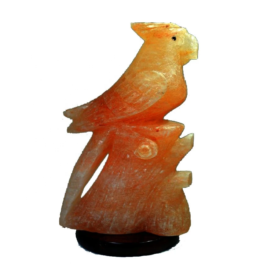 Himalayan Natural Crystal Parrot Shape / Crafted / Rock Salt Lamp