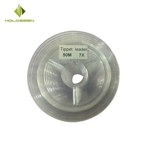 Holoseen wholesale 50M 0X-6X free samples fly fishing leader Tippet Leader fly fishing line