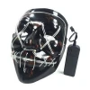Home brand Hot selling LED mask masquerade el wire party mask cosplay led purge mask