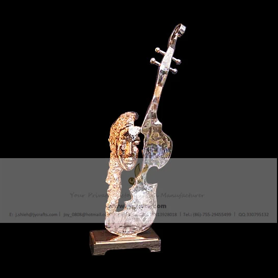 home decor 3D resin violin statues sculpture