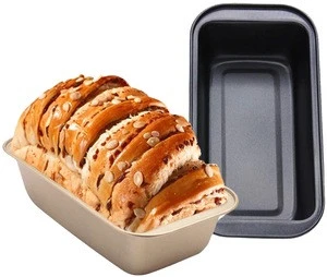 Home Kitchen Golden Black Carbon Steel Nonstick Bread Loaf Pan for Baking Mold Bakeware Tools