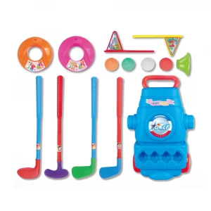 Hot outdoor and indoor plastic sports game club practice toy kids golf set