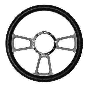 Hot Sale Best Quality 14&quot; Classic Leather Half Wrapped Steering Wheel  racing car steering wheel