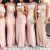 Import Hot Sale Cheap Mermaid Pink African Lady Custom Made Bridesmaid Dress from China