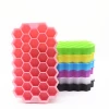 Hot sale Factory price BPA Free 37 cavity Honeycomb Silicone Ice Cube Container Maker Mini Silicone Ice Cube Tray with lid