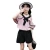 Import Hot Sale Girls Summer Off-shoulder Boutique Clothing Set Kids Outfits from China