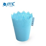 Hot sale mini round plastic flower brush pot