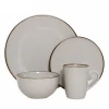 Hot sale new design dinner set 16pcs round shape embossing ceramic dinnerware set