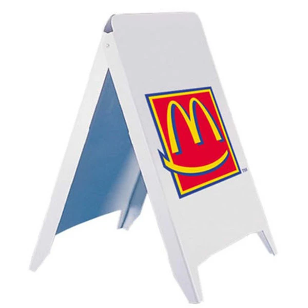 hot sale PVC plastic sidewalk signs, double side A frame sandwich sign board display stand