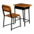 Import Hot Sale Study Furniture MDF Student Table Student Chair Desk from China