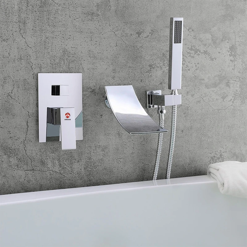 Hot Sales American Standard Unique Chrome Nickel Brass Chrome Wall Mount Bath Mixer Shower Faucet