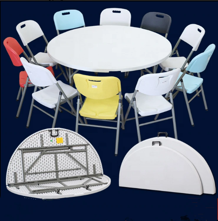 Hot Sales dining table and chair Folding dinner round banquet tables