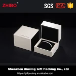 Hot Selling Custom Flocking Hinge Slice Bracelet Jewellery Box, Ring Jewelry Box