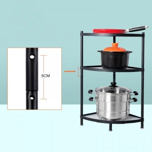 household black carbon steel multilayer home kitchen pot storage shelf