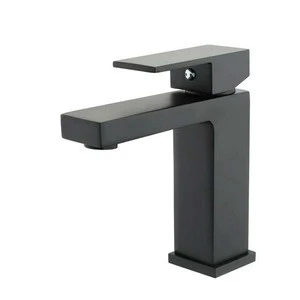 Hramsa wholesale deck mounted black tall basin tap automatic counter top wash-basin faucet