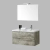 Huida cheap single sink gray color Mdf material bath cabinet bathroom vanity