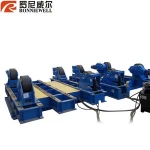 Hydraulic fit up rotator for wind turbine tower fabrication tank turning rolls tank welding turning rolls