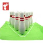 ICTI Factory Eco Friendly NBR Foam Material Largest 10 Pins + 2 Balls Bowling Ball Set