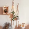 Indoor plant hangers other home decor natural decoration cotton macrame kits plant hangers