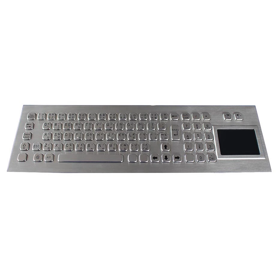 Industrial Metal Long Stroke Keyboard with Numeric Keypad and Touch pad