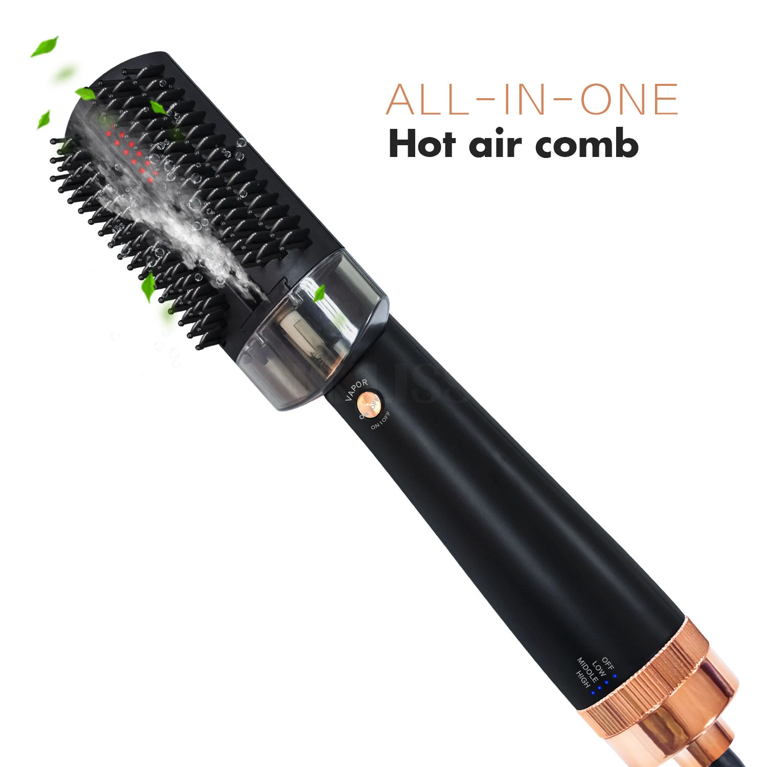 Infrared and steam hot air comb 3 in 1 Hair Dryer Volumiser Professional One Step Fast Straight Hot Air Styler Brush