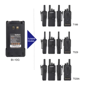 Inrico Bi-10g Network Android Two Way Radio 4000mAh Walkie Talkie Lithium Battery for T529A