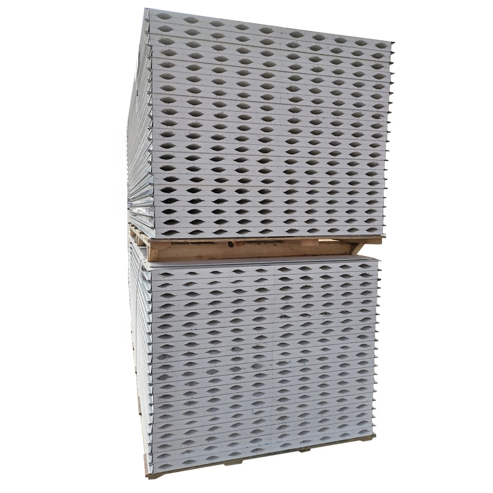 Insulated Fireproof  Magnesium Oxide  Board Mgo Prefabricated Sandwich  Wall Panel