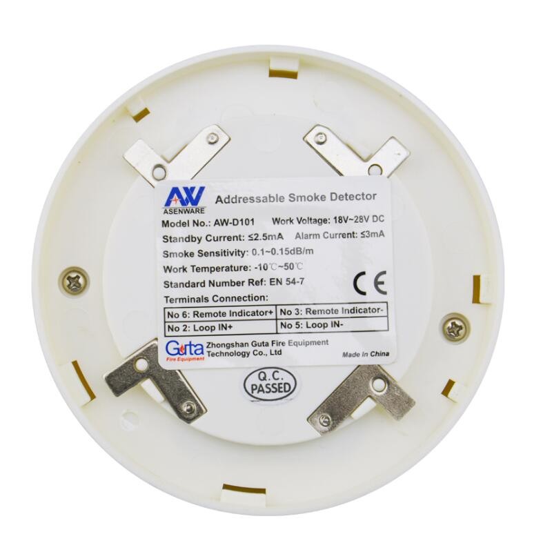 Buy Intelligent Type Addressable Fire Alarm Smoke Detector With 2 Led ...