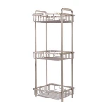 ISO 9001 Certificated Anti-Rust 3 Layer Metal Alloy Adhesive Bathroom Corner Shelf