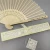 Import Ivory White Handheld Folded Wedding Favor Souvenirs Guests Gift Party Favors wedding Bamboo fabric Hand Fan with Gift Box from China