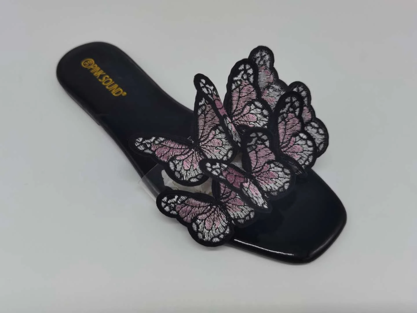 JANHE 2021 Summer Design Butterfly Flip Flop Women Elegant Outdoor Sliders Lady Female Slippers And Sandals