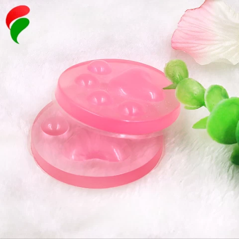 Jelly Clear Soft Silicone Round Cat Paw Foundation Makeup Puff Cosmetic Beauty Tools Sponge Air Cushion makeup sponge puff
